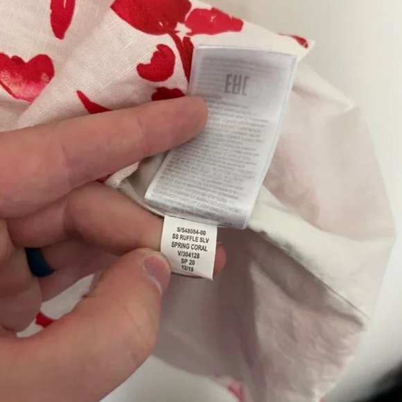 Banana Republic Front Button Short Sleeve Midi Dress Floral Women’s Size 8 - Picture 9 of 10